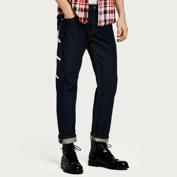 NWT Scotch & Soda Dark Wash Vernon Straight Leg Jeans 28x32